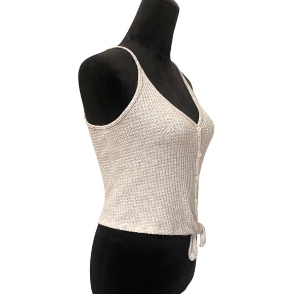 Urban Outfitters Waffle Button-Up Tie Tank - Picture 2 of 4